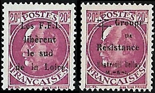 Montreuil-Bellay 33: textes patriotiques sur timbres MontreuilB-Ti-33