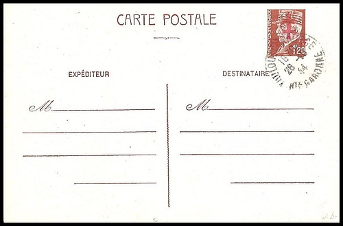 Toulouse-13E - Entier postal 1f.20 brun-rouge Toulouse-13E